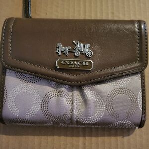 Coach Wallet Monogram-Leather Trifold